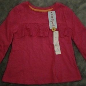 Brand New Cat & Jack Pink Long Sleeve Shirt 4t